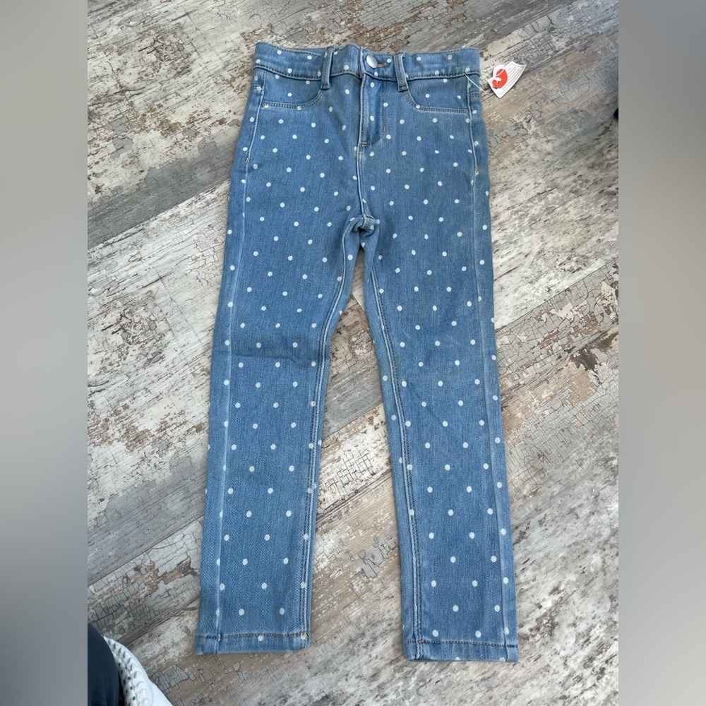 NWT Girl’s Polka Dot Pattern Skinny Jeans